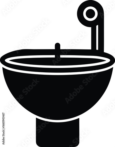 Bidet vector icon.