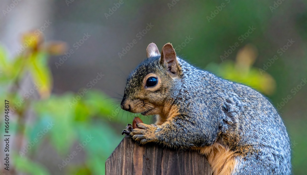 Fototapeta premium Close-up of a gray squirrel (1)