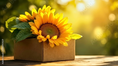 Indoor Sunflower Pattern Gift Box