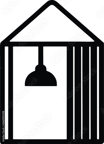 Shower stall vector icon.eps