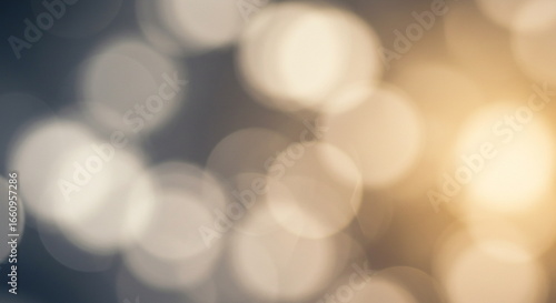 Abstract Bokeh Background with Gold and Blue Tones