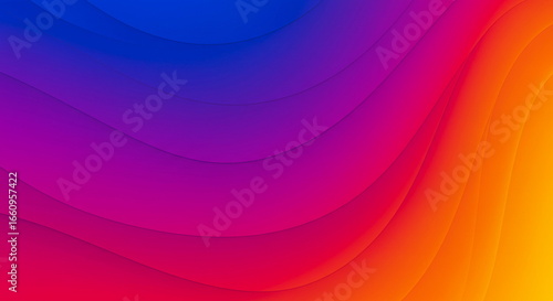 Abstract Colorful Gradient Wavy Layers Background
