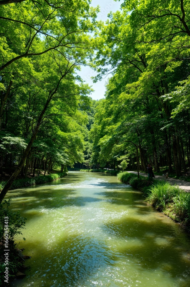 Obraz premium stream in the forest