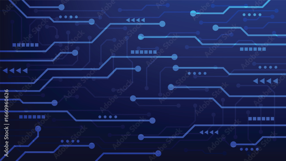 Fototapeta premium hi tech technology circuit board background with futuristic element