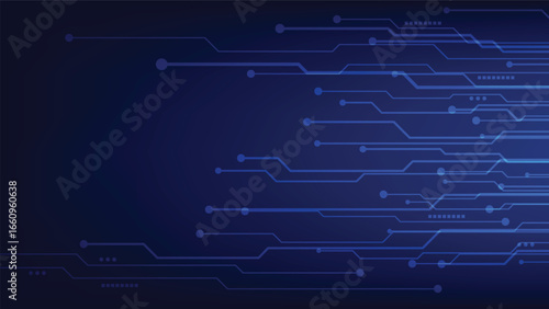 circuit board pattern. blue futuristic technology background