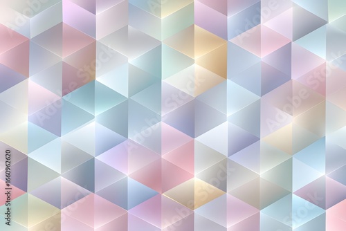Geometric cube pattern with soft pastel gradient