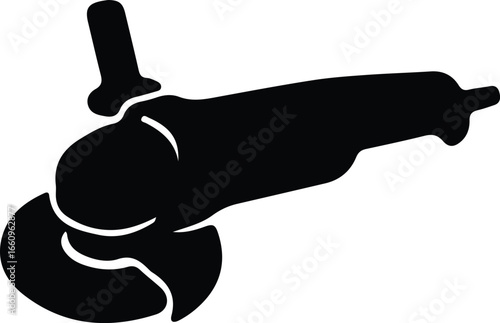 Illustrator Vector Angle grinder for metal works in construction silhouette