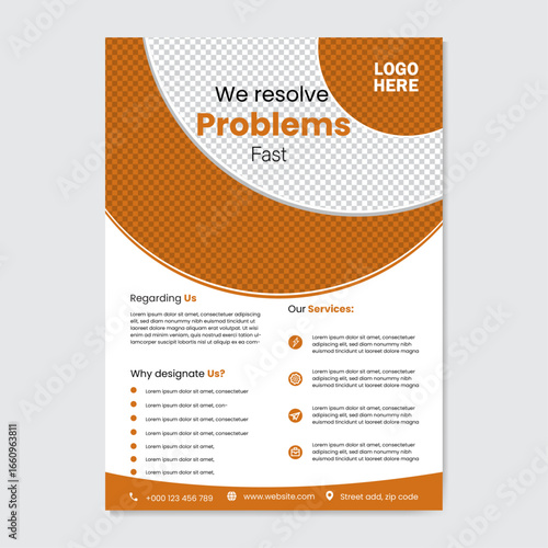 Modern and clean flyer design template.