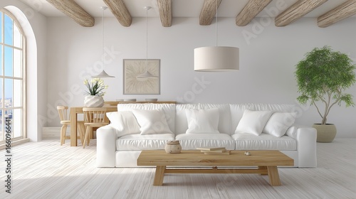 Bright living room interior...