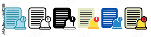 Reminder Multi Style Mini Illustration Icon. Use For Modern Concept, Print, Ui, Ux Kit, Web And App Development. Vector Related To Office, Education, Examination And More
