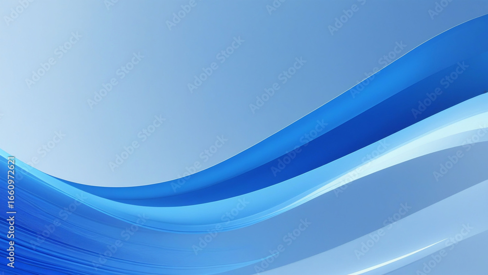 Fototapeta premium Abstract blue wave background wavy modern smooth light color design flow dynamic illustration line art