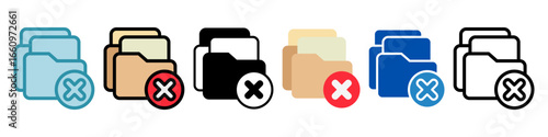 Delete Multi Style Mini Illustration Icon. Use For Modern Concept, Print, Ui, Ux Kit, Web And App Development. Vector Related To Office, Education, Examination And More