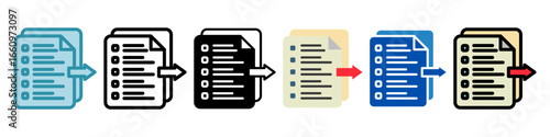Export Multi Style Mini Illustration Icon. Use For Modern Concept, Print, Ui, Ux Kit, Web And App Development. Vector Related To Office, Education, Examination And More