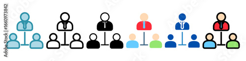 Group Task Multi Style Mini Illustration Icon. Use For Modern Concept, Print, Ui, Ux Kit, Web And App Development. Vector Related To Office, Education, Examination And More