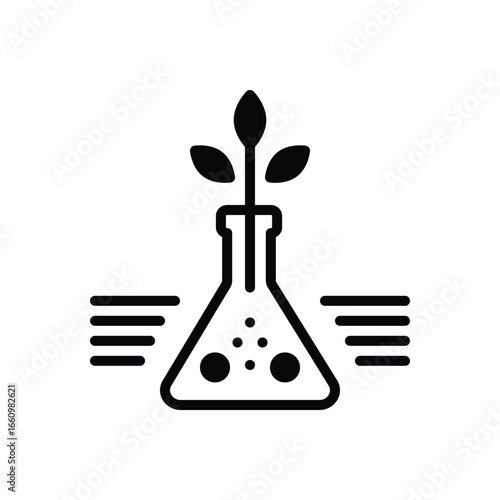 Black solid icon for agrochemistry