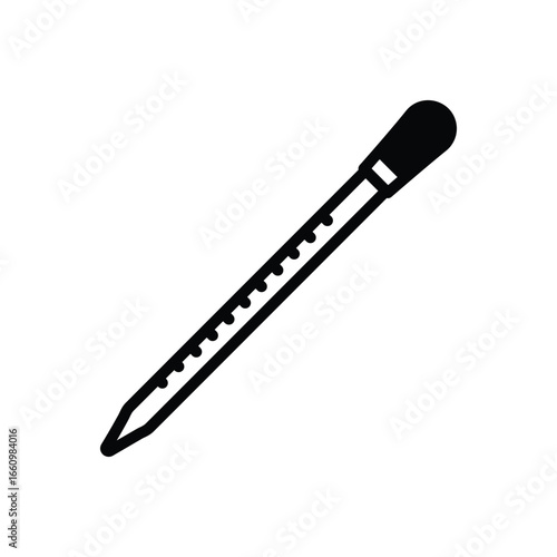 Black solid icon for pipette