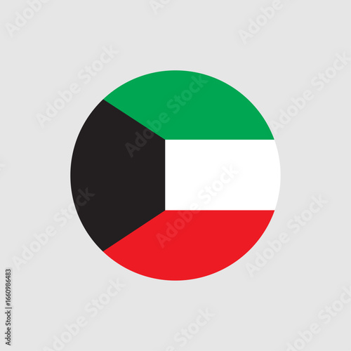 Free Download Kuwait flag icon vector template, isolated on grey background - GFXLoad