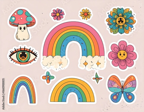 Colorful whimsical stickers (1)