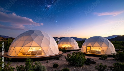 Geodesic Domes Under a Starry Sky: Luxury Glamping and Modern Desert Accommodation