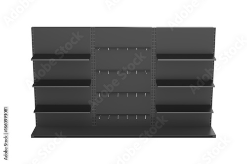 Fotografie Super Market Display Stand Isolated On White Background