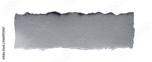 Gray torn rectangular piece of paper