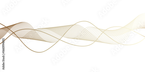 Abstract grey wavy lines Digital frequency track equalizer background. Curved wavy line, smooth stripe. Stylized line art background. Vector illustration. Curved wavy line, smooth stripe. 