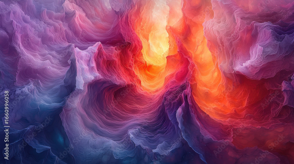Obraz premium A vibrant, swirling vortex of colors, born from the imagination of an AI, unfolds on a translucent canvas, its intricate patterns hinting at the boundless possibilities of generative art 