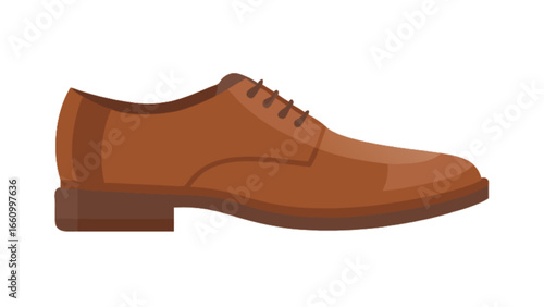 Brown leather dress shoe oxford style footwear for men formal fashion classic elegant shoes lace up apparel