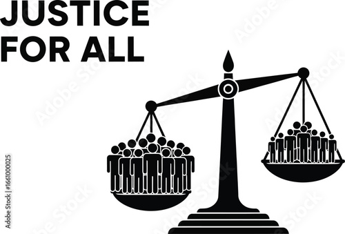 Balance the scales to achieve justice for all, equality and fairness