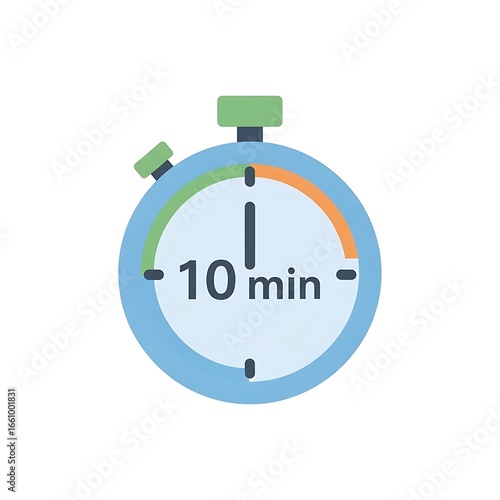 Ten Minute Timer A Simple Stopwatch Icon for Time Management and Productivity