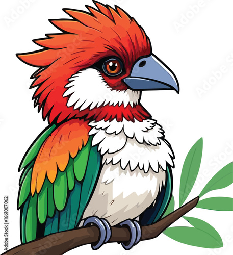 Cute cartoon a illustrator vector Quetzal