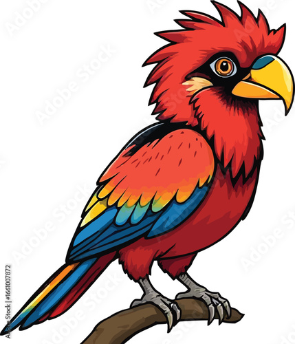 Cute cartoon a illustrator vector Quetzal