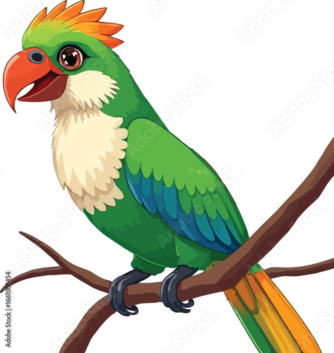 Cute cartoon a illustrator vector Quetzal