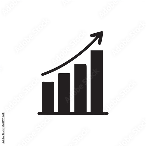 growing graph icon, growth chart, business graph, bar chart icon, finance symbol, business growth, upward arrow, statistics icon, performance chart, success symbol, financial growth, data analytics, e