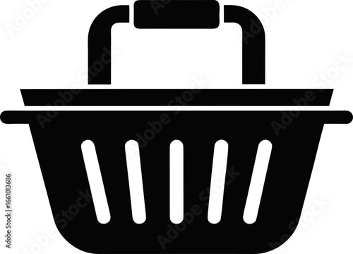Air Fryer Basket Icon Silhouette Vector Illustration