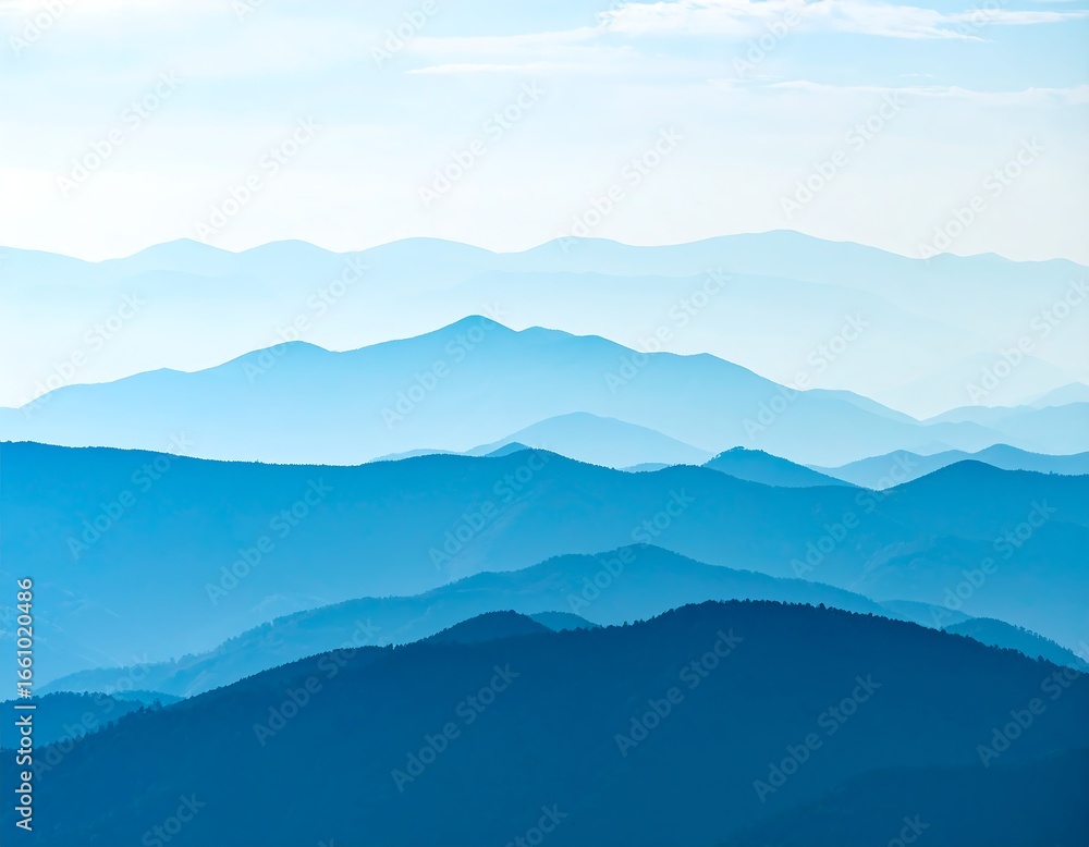 Obraz premium Blue Ridge Mountain Range, Distant View