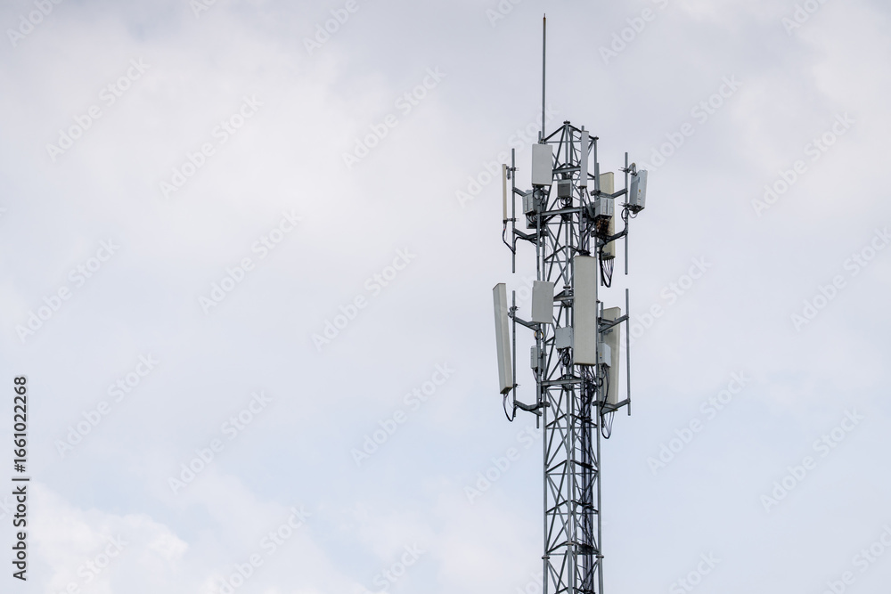 Global 5G network infrastructure, high-speed wireless communication tower. Global 5G network infrastructure, high-speed wireless communication tower.