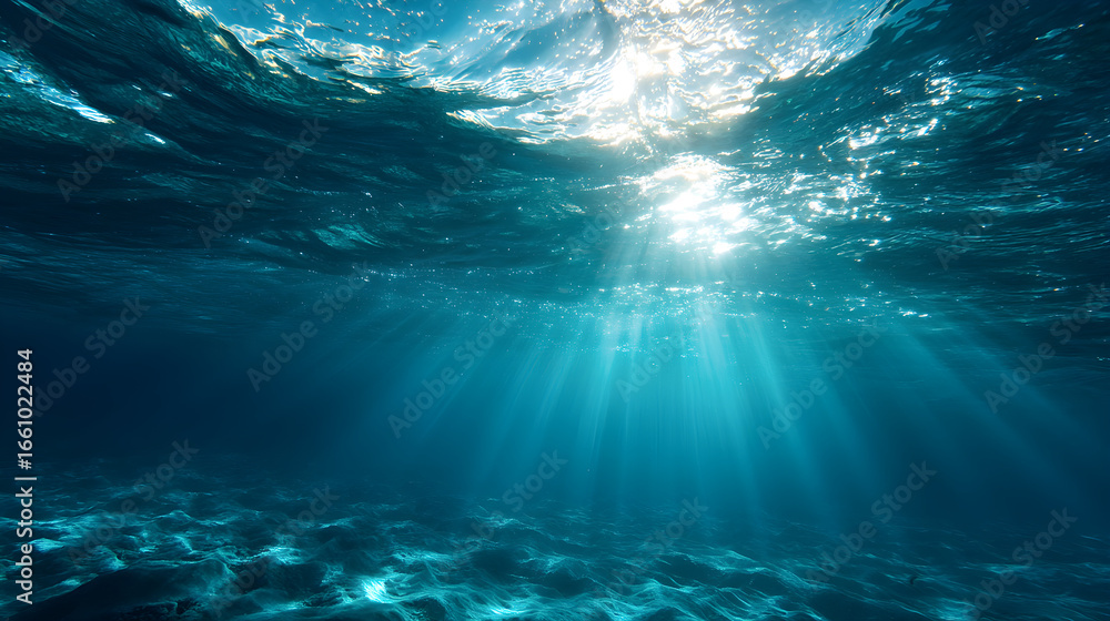 Fototapeta premium Sunlight Through Ocean Water