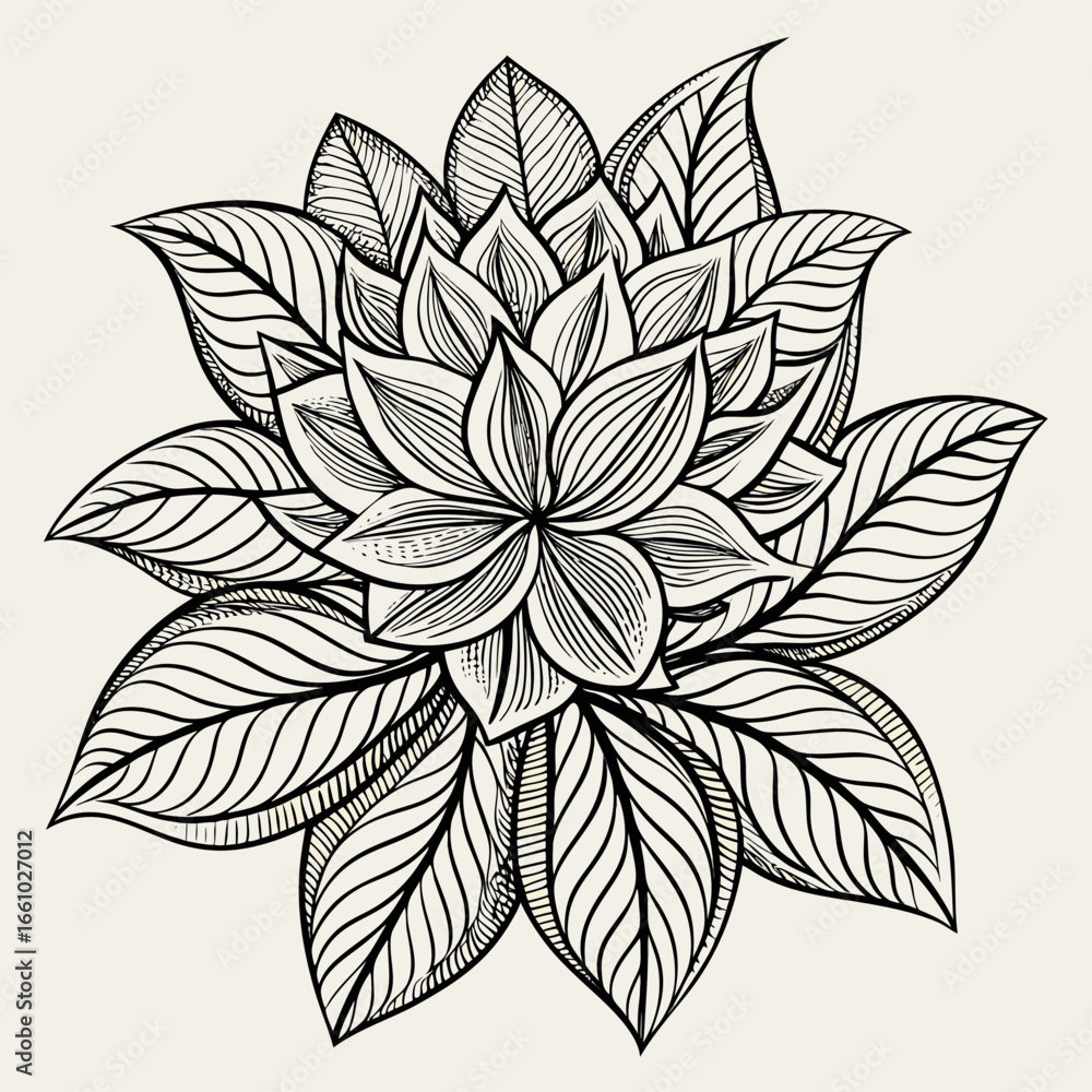 Fototapeta premium vector illustration of a flower