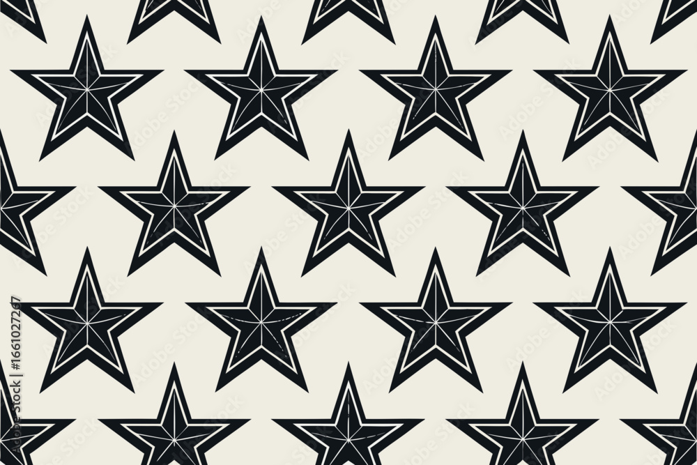 Obraz premium Elegant Minimal Seamless Star With Bold Monochrome Professional Photo