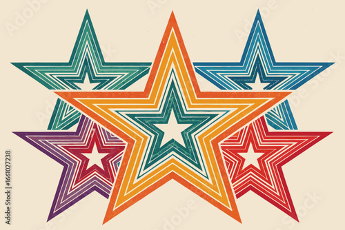 Featuring Layered Star With Overlapping Bol Elegant Creative Visual