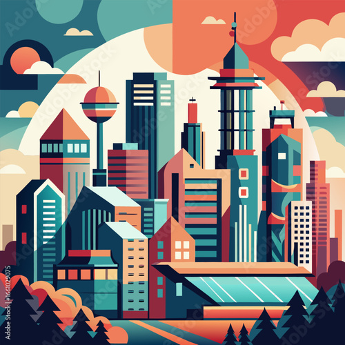 vector illustration of city