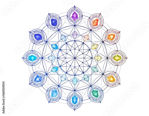 Chakra Mandala Design, Sacred Geometry Art