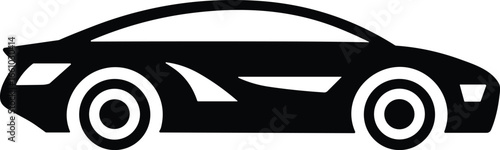 Sleek Car Silhouette Illustration A Modern Vehicle Icon for Automotive Design and Transportation Concepts