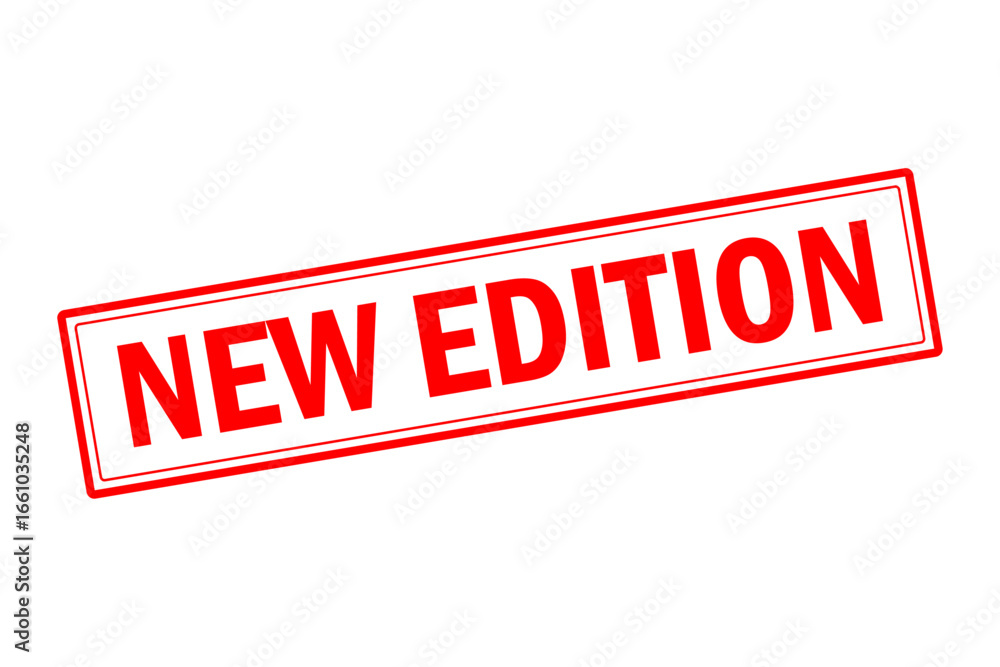 Fototapeta premium NEW EDITION - NEW EDITION text written on Red Rubber Stamp 