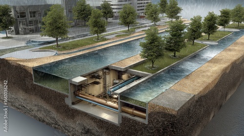 Urban underground canal system