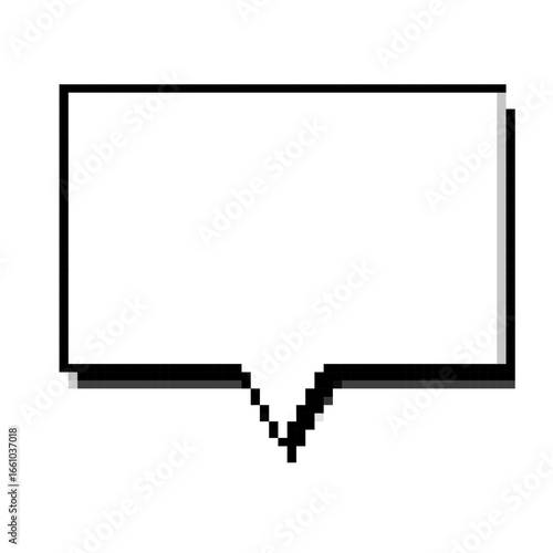 ドット絵シンプル正方形フキダシ　コメント・漫画風・セリフ・メッセージ等