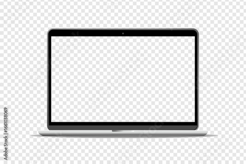 ノートパソコンのモックアップ画面テンプレート　画面はフレームのみで投下の状態です
