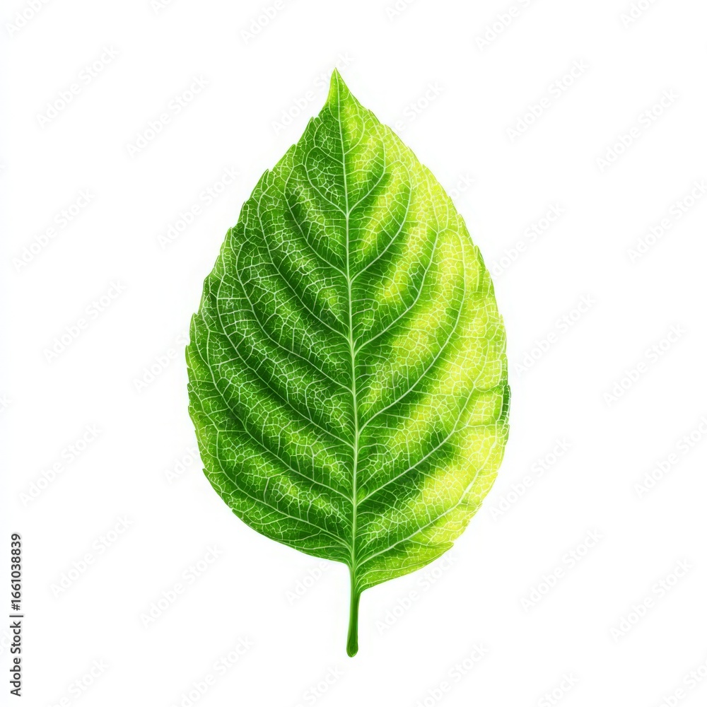 Obraz premium Green leaf isolated on white background