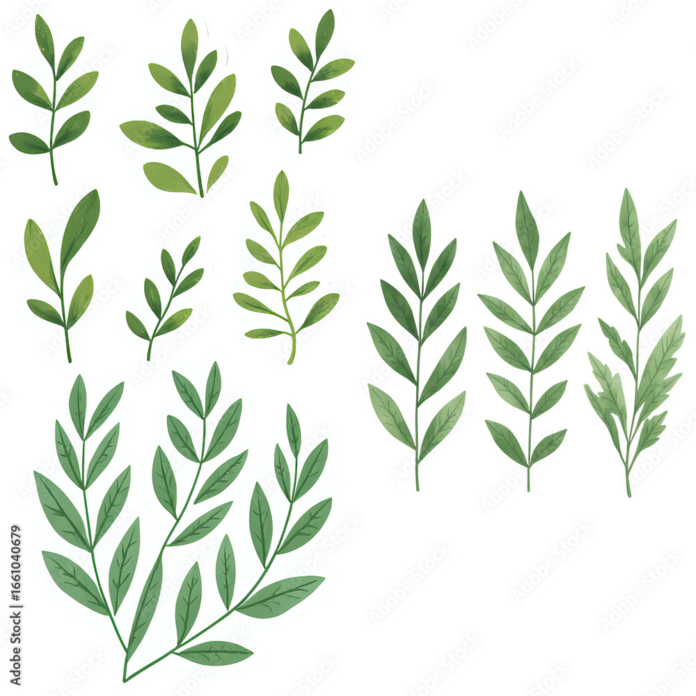 Fototapeta premium leaves and flowers